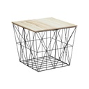 Fém kosaras kisasztal, négyzet alakú - PIEGE