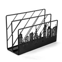 Fém újságtartó, nagyváros sziluettel, fekete - NEW YORK