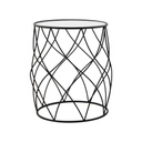 Fém lerakóasztal 61 cm, fekete - APOPHYLLITE