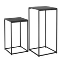 Fém lerakóasztal szett, fekete  - GRATTE CIEL