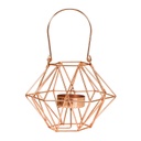 Fém mécsestartó réz színű, geometrikus - GEOMETRIC