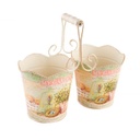 Fém virágtartó pár - EMILIE