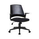 Forgószék, fekete szövet kárpitozás - CAPITAINE