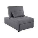 Fotelágy, párnával, sötétszürke - GIGOGNE