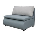 Fotelágy ágyneműtartóval, párnával, kék - KENT