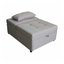 Fotelágy, párnával, világosszürke - GIGOGNE