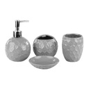 Fürdőszoba szett, 4 db-os, szürke - AURORE