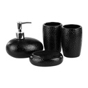 Fürdőszoba szett 4 db-os, fekete - GIN