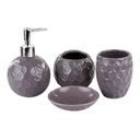 Fürdőszoba szett, 4 db-os, lila - AURORE