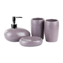 Fürdőszoba szett, 4 db-os, lila - GIN