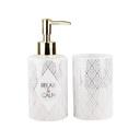 Fürdőszoba szett 2 db-os, fehér - FOXTROT