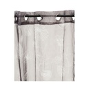 Függöny virág mintával, 240x 136 cm, sötétszürke - FLORINE