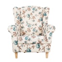 Fülesfotel fa lábbal, virág mintával - FLOURISHING