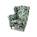 Fülesfotel fa lábbal, levél mintával - JUNGLE