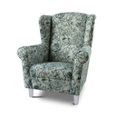 Fülesfotel fa lábbal, rózsa mintával - ROSE