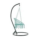 Függőfotel, makramé csomózott, menta - GUADELOUPE