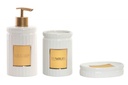 Fürdőszobai szett 3db-os, arany mintával - CHIC