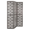 Geometrikus mintás paraván, 3 részes, sötétszürke - CASABLANCA