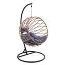 Gömb alakú függőfotel és állvány szett, világosbarna - HAITI