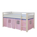 Galériás ágykeret, 90x200 cm, rózsaszín - AGE TENDRE