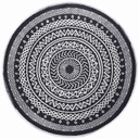 Geometrikus mintás kültéri szőnyeg, fekete - PUNTA CANA