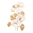 Ginko biloba leveles fém fali dekoráció, arany - LUTEA D'OR