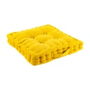 Gombos ülőpárna, fogófüllel, 40x40 cm, okkersárga - DAMIER