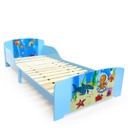 Gyermek ágykeret, 90x200 cm, tengeri élővilág, világoskék - SEALIFE