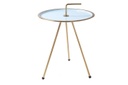 Háromlábú asztalka 42 cm, világoskék-arany - CIBLE