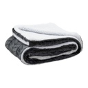 Halszálka mintás pléd, 125x150 cm, szürke - FORET EMERAUDE