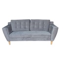 Háromszemélyes skandináv kanapé, sötétszürke - NARVIK