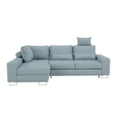 Háromszemélyes szövet sarok ülőgarnitúra ágyfunkcióval, menta - CHRISTINE