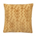 Háromszög mintás díszpárna, 40x40 cm, mustársárga - SAPIN