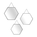 Hatszögletű tükör szett, 3 db, fekete - EXOPLANETE