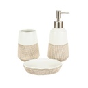 Homokkő fürdőszobai szett, négyzetes - TISSAGE