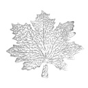 Juharlevél alakú tányéralátét, ezüst - FEUILLE PRECIEUSE