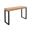 Íróasztal, fém lábakkal, 120 cm, tölgyfa - LOFT