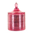 Illatos díszgyertya üvegben, tetővel, rózsaszín - TOUPIE