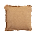 Jutaszövet díszpárna, rojtos széllel, 49x49 cm, natúr - SAHARA