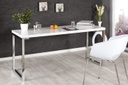 Íróasztal fehér magasfényű, 160 cm - POKER