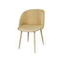 Karfás szövet étkezőszék, aranysárga - SKAGEN