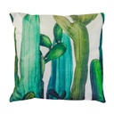 Kaktusz mintás díszpárna, 45x45 cm, zöld - ARIZONA