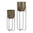 Kaspó szett, fém állvánnyal, arany - CRIQUETS