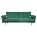 Kattanós bársony kanapéágy, sötétzöld - WINDSOR