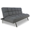 Kattanós steppelt kanapé, ágyazható, szürke - SHINDAISHA