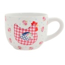 Kerámia csésze tyúkos  - POULETTE