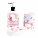 Kerámia fürdőszobai szett 3 db-os rózsás - PETITE JULIE