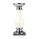 Kerámia gyertyatartó, krémszínű - ATHENA