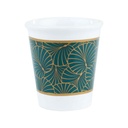 Kerámia pohár 10cl, zöld - ART DECO