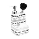 Kerámia szappanadagoló szett, fekete - AZTEQUE